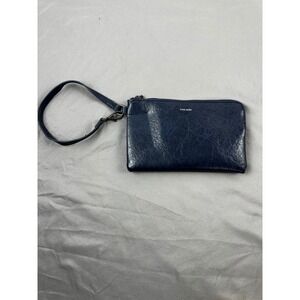 Pixie Mood Navy Blue Wristlet Zip Pouch Clutch Bag